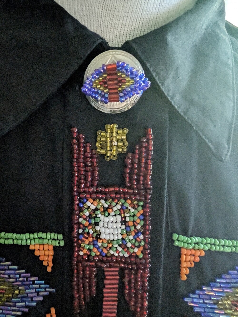 Vintage Beaded Embroidered Fringe Western Shirt - Picture 3 of 6